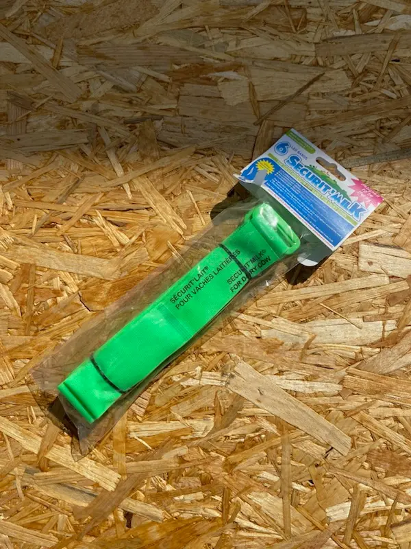 [SOC41465102] Bracelet securit'lait vert fluo -Vaches taries - Genisses en préparation de vêlage -Lot de 6