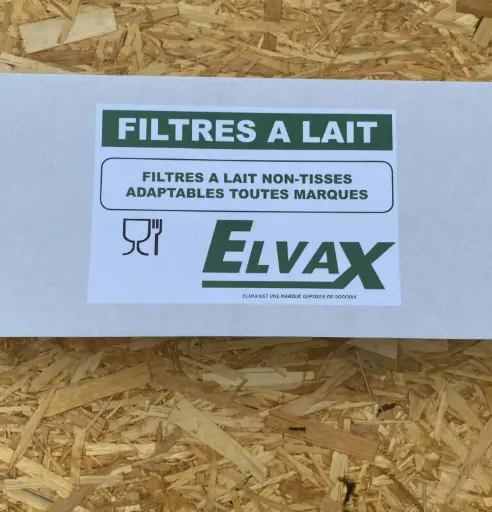 [174 23 505] Filtres a lait cousus Elvax - 75Gr - 455 x 78 -  Carton de 200 